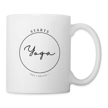Starts Yoga Take a breath ! - Mug blanc - blanc - Droite