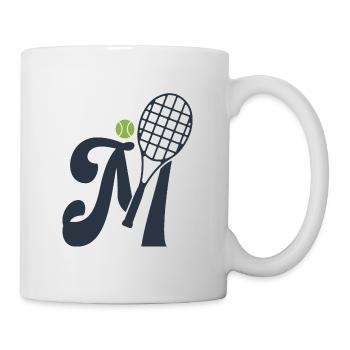 Buchstabe M Tennis - Tasse - Weiß - Rechts