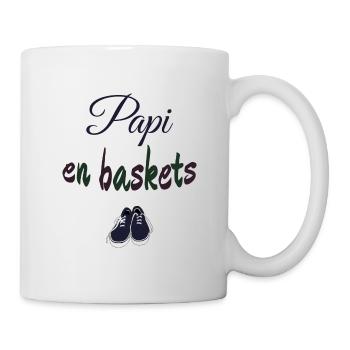 Papi en baskets. Cadeau humour homme - Mug blanc - blanc - Droite