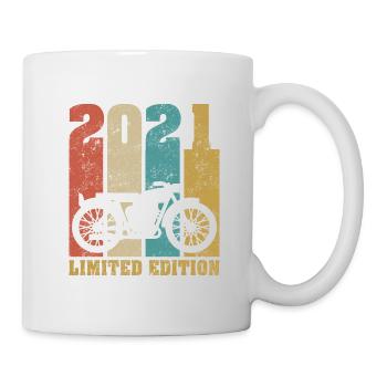 Vintage Motorrad 2021 Retro Geburtstagsgeschenk - Tasse - Weiß - Rechts