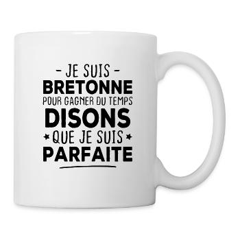 Je suis bretonne parfaite - Mug blanc - blanc - Droite