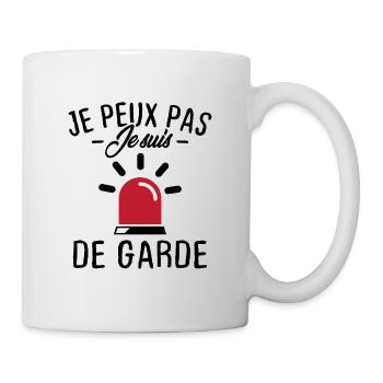Ich kann nicht Ich bin auf Abruf - Tasse - Weiß - Rechts