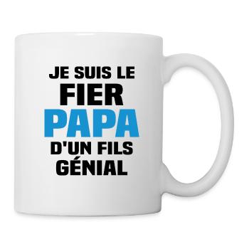 Je suis le fier papa d'un fils génial - Mug blanc - blanc - Droite