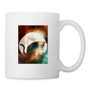 Sterne und Planeten kosmische Weltraumkatze - Tasse - Weiß - Rechts