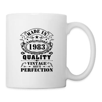 Born in 1983 Vintage 40 Years Birthday - Tasse - Weiß - Rechts