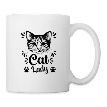 Cute Cat Lady Kitten Kitty - Tasse - Weiß - Rechts