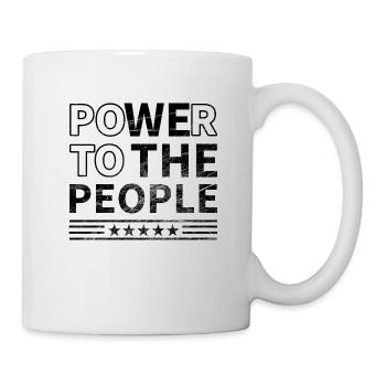 Le pouvoir au peuple - Mug blanc - blanc - Droite