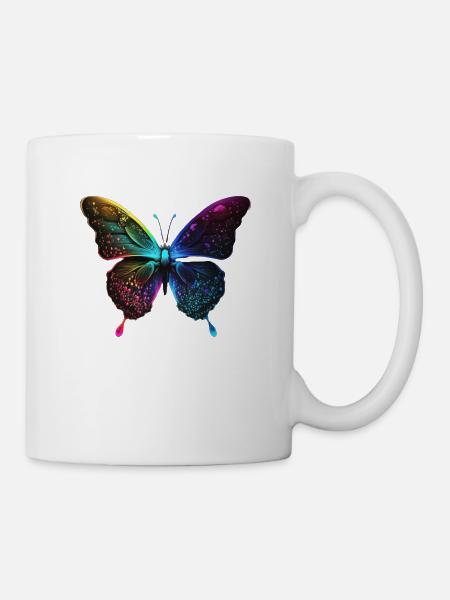 HÜBSCHER SCHMETTERLING - Tasse - Weiß