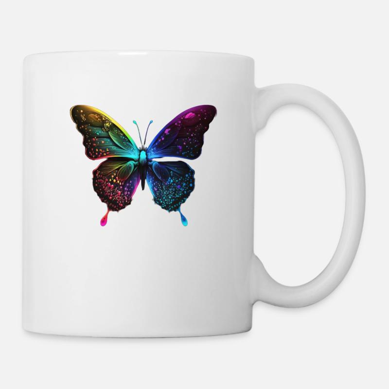 HÜBSCHER SCHMETTERLING - Tasse - Weiß