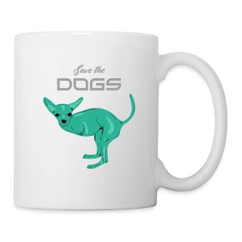 Save the dogs i love dogs design - Tasse - Weiß - Rechts