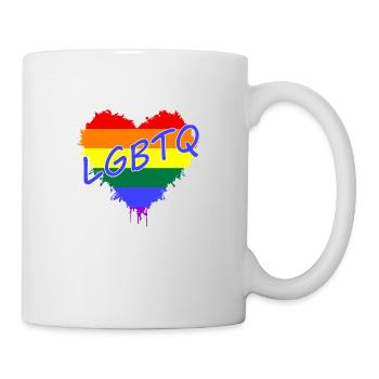 Lgbtq pride flag CSD Rainbow Regenbogen LGBT - Tasse - Weiß - Rechts