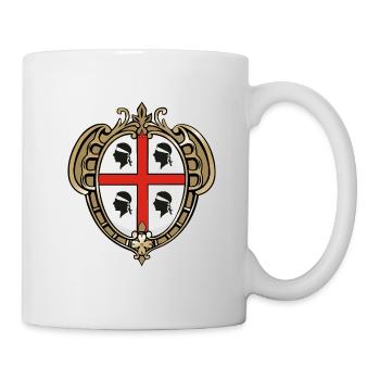 Armoiries en or de la Sardaigne - Mug blanc - blanc - Droite