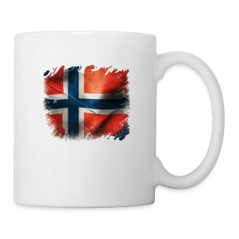 Norwegen Flagge - Tasse - Weiß - Rechts