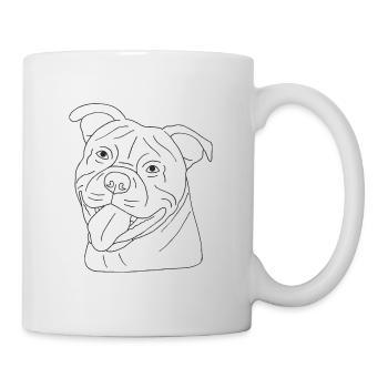 Old English Bulldog - Tasse - Weiß - Rechts