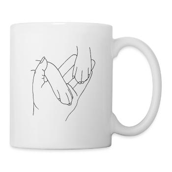 Hand mit Pfote - Tasse - Weiß - Rechts