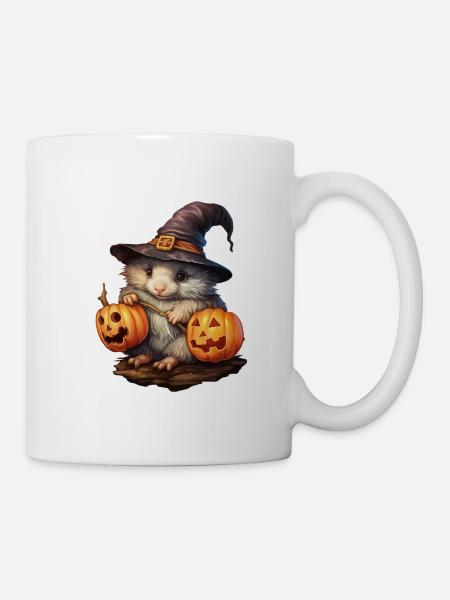 Souris magique d’Halloween - Mug blanc - blanc