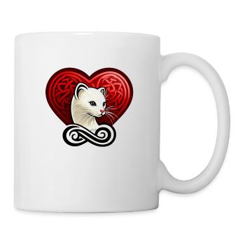 Charming ermine heart from Brittany - Mug - white - Right