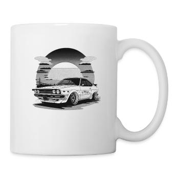 JDM - Retro Car und Sunset BW - Tasse - Weiß - Rechts