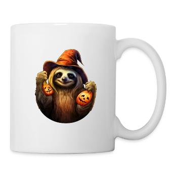 Halloween Faultier 2 - Tasse - Weiß - Rechts