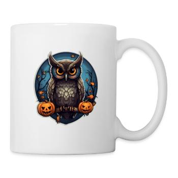 Eule Halloween - Tasse - Weiß - Rechts