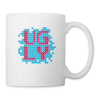 Strickmuster ugly christmas Stricken Kult Xmas - Tasse - Weiß - Rechts