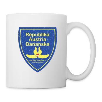 Republika Bananska - Bananebrepublik Österreich - Tasse - Weiß - Rechts