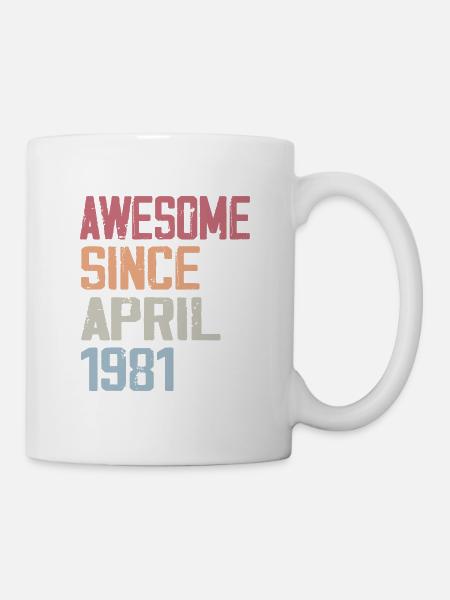 Les Légendes Sont Nées En Avril 1981 - Mug blanc - blanc