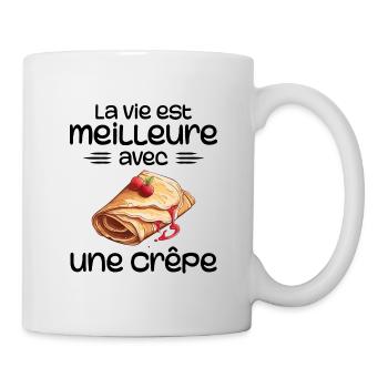 Crêpes Bretagne humour crepe - Mug - white - Right