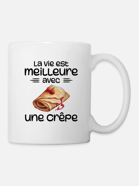 Crêpes Bretagne humour crêpe - Mug blanc - blanc