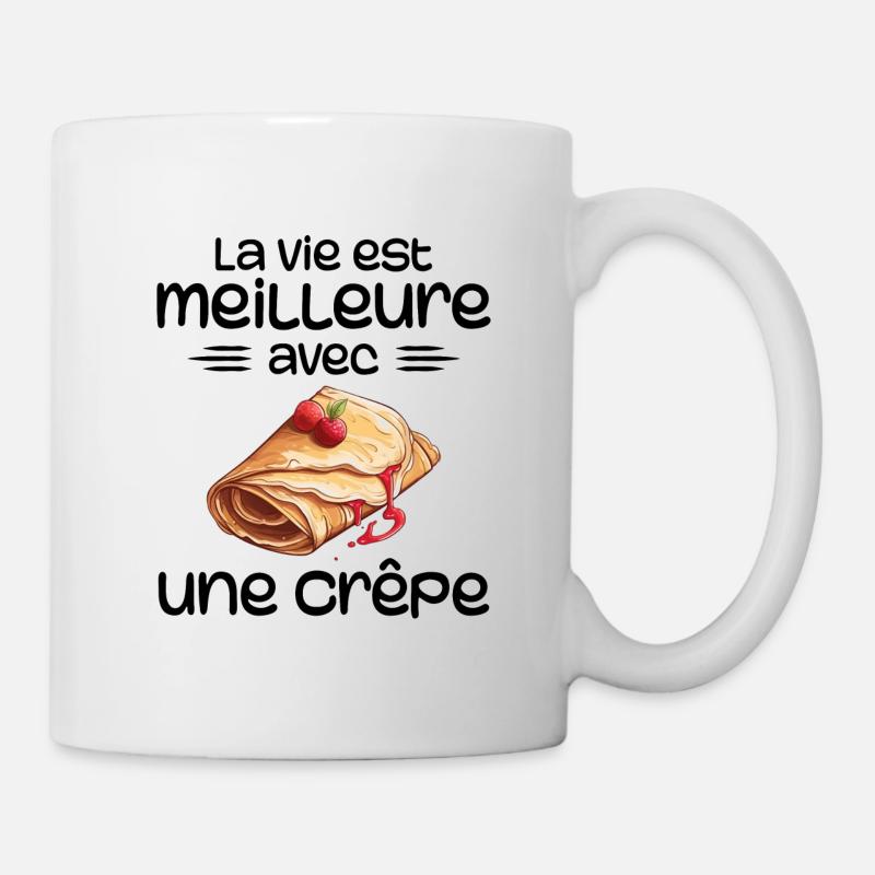 Crêpes Bretagne humour crêpe - Mug blanc - blanc