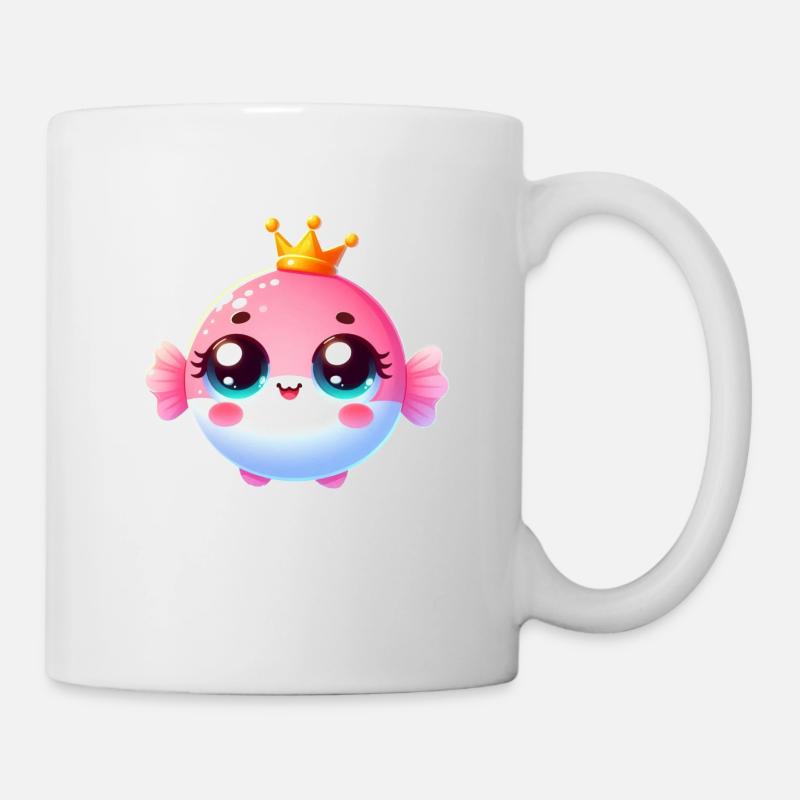Kugelfisch Prinzessin - Tasse - Weiß