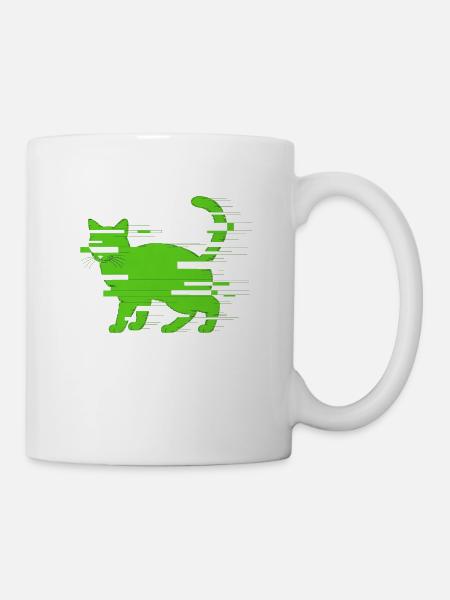 Glitch Chat - Mug blanc - blanc