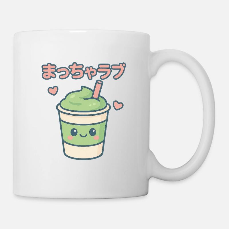 Matcha Liebe Kawaii Trinkbecher - Tasse - Weiß