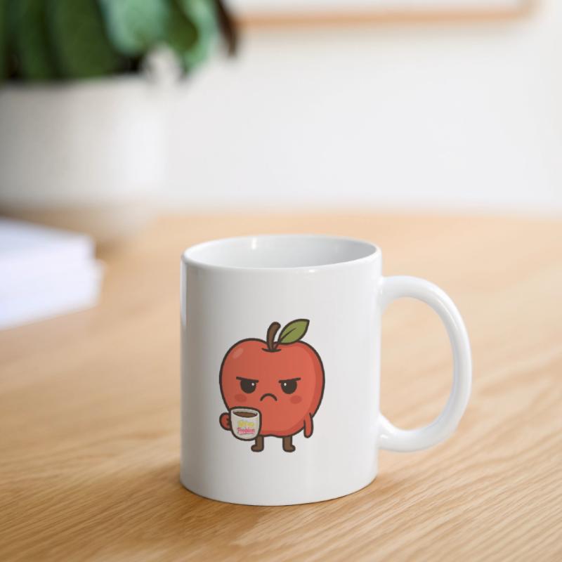 Grumpy Kawaii Apple - Funny Not My Problem Meme Tasse