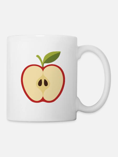 Pomme divisée avec des graines - Mug blanc - blanc
