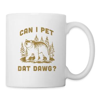 Can I Pet Dat Dawg Hiker Animal Lover Funny Bear - Mug blanc - blanc - Droite