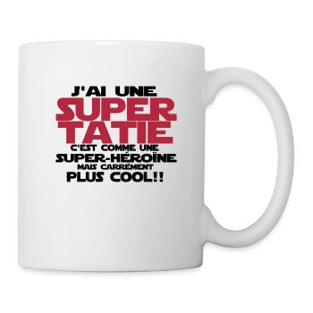 j'ai une super tatie - Mug blanc - blanc - Droite