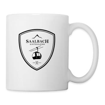 Ski lift emblem Saalbach Hinterglemm - Mug - white - Right