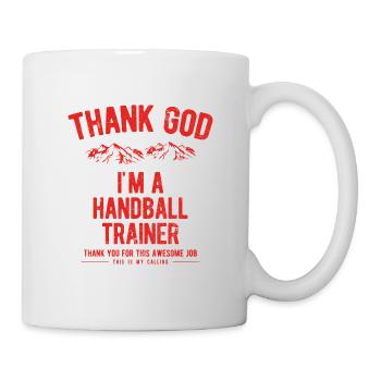 God Job Handball Coach Sports Gifts Shirts - Mug - white - Right