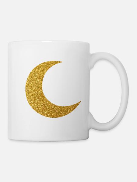 Glitter Moon. - Tasse - Weiß