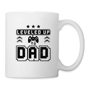 Leveled Up To Dad - Father - Mug - white - Right