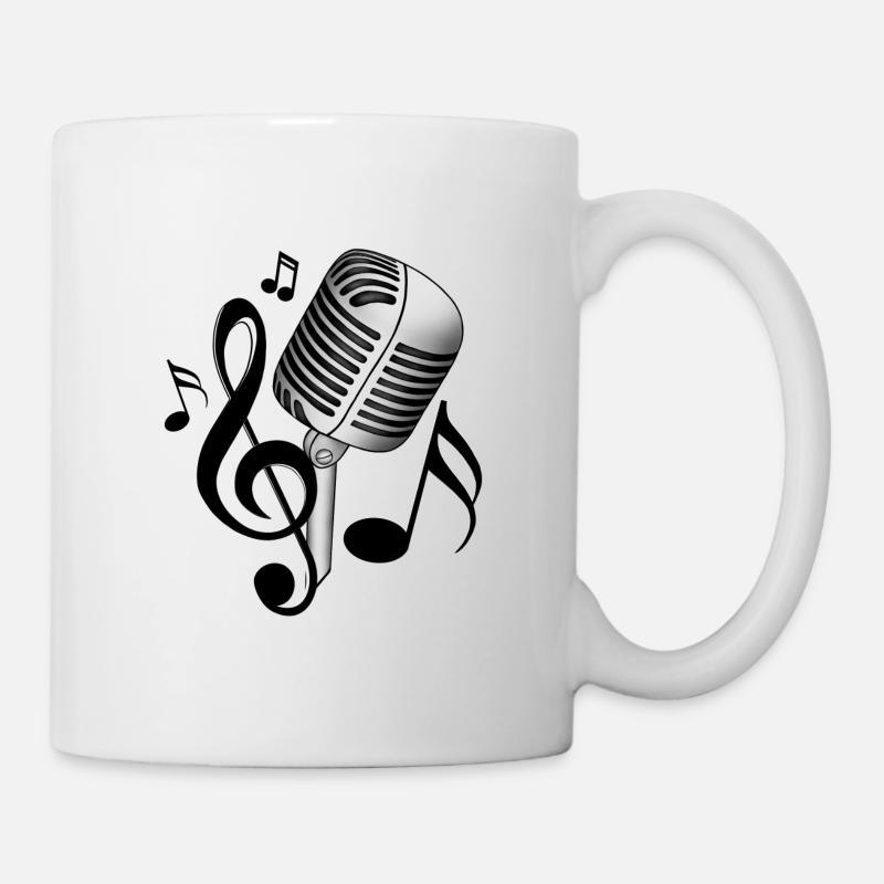Mikrofon - Tasse - Weiß