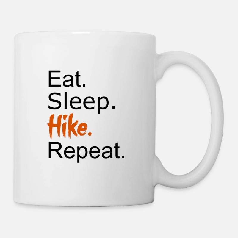 Eat. Sleep. Hike. Repeat. - Mug - white
