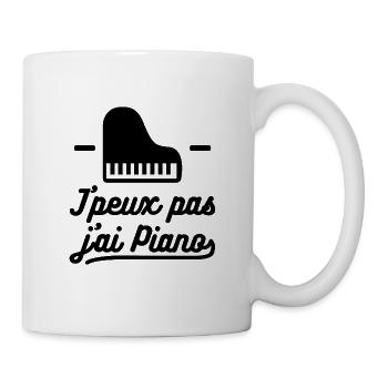 J'peux pas j'ai piano - Mug blanc - blanc - Droite