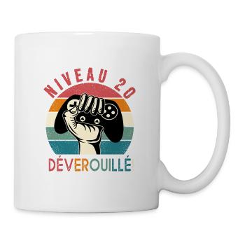 Anniversaire 20 ans gamer cadeau 20e anniversaire - Mug blanc - blanc - Droite