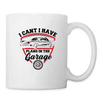 I Cant I Have Plans Dans Le Garage - Voiture - Mug blanc - blanc - Droite