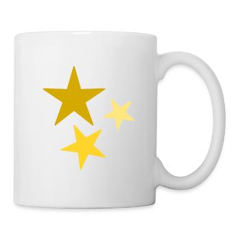 STAR. STAR. STERNE. PARTY. JAHRESTAG. WEIHNACHTEN - Tasse - Weiß - Rechts