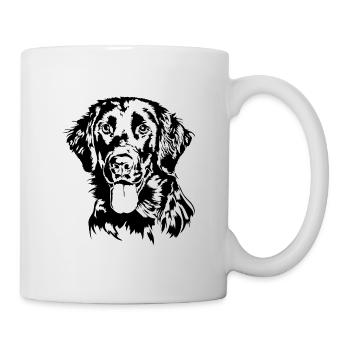 FLAT COATED RETRIEVER Hunde Hund Jagdhund Wilsigns - Tasse - Weiß - Rechts