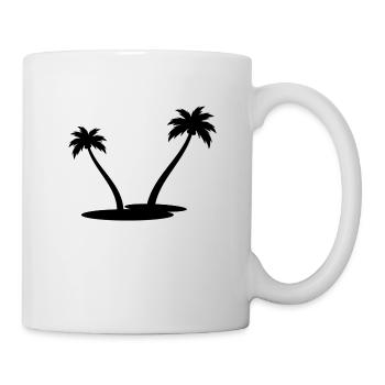 Palme Strand Urlaub - Tasse - Weiß - Rechts