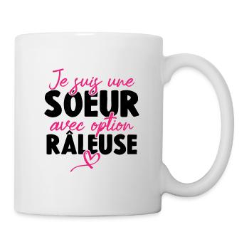 Je suis une soeur avec option Râleuse - Mug blanc - blanc - Droite